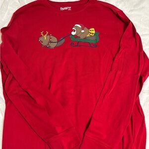Red Christmas Graphic Sweatshirt